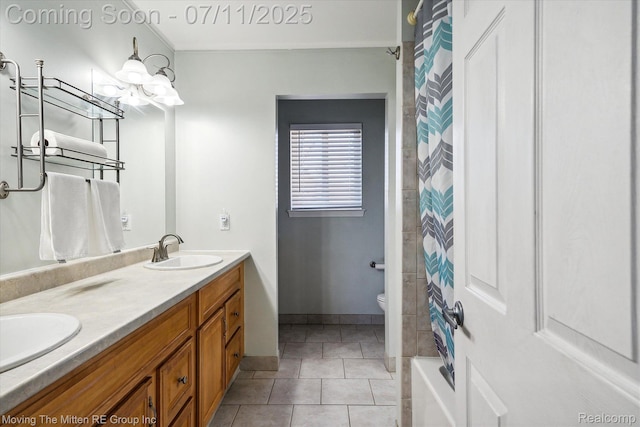21203 Collingham Ave, Farmington Hills, MI 48336 - full bath with double vanity and tile patterned flooring