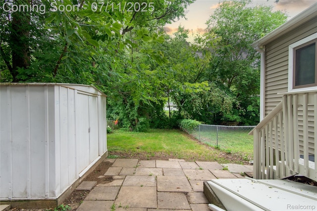 3110 Brisbane St, Walled Lake, MI 48390 - view of patio / terrace with a shed
