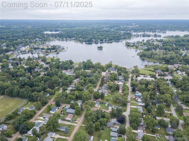 3110 Brisbane St, Walled Lake, MI 48390 - drone / aerial view of a large body of water
