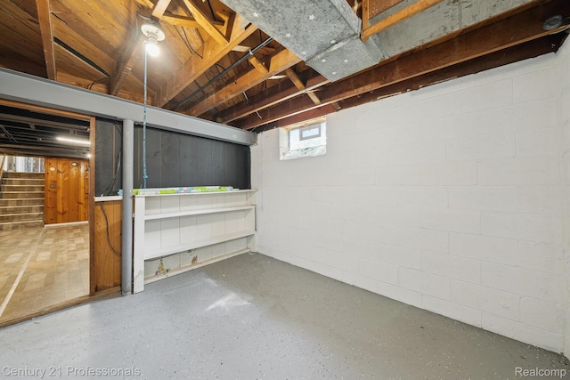 18140 Westover Ave, Southfield, MI 48075 - basement featuring concrete block wall
