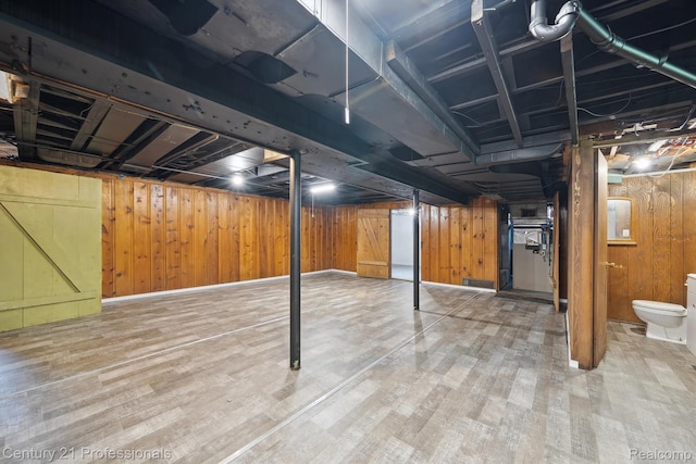 18140 Westover Ave, Southfield, MI 48075 - finished below grade area featuring wooden walls and wood finished floors