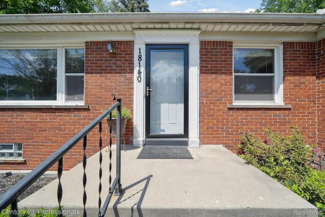 18140 Westover Ave, Southfield, MI 48075 - property entrance with brick siding