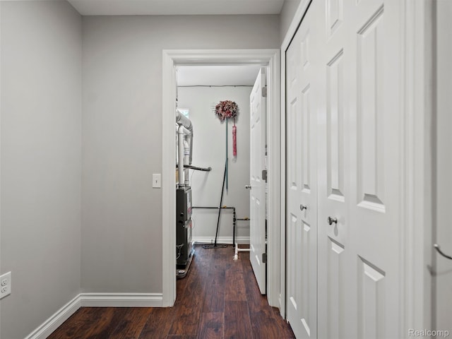 3365 Howland Rd, Almont, MI 48003 - hallway featuring baseboards and dark wood finished floors