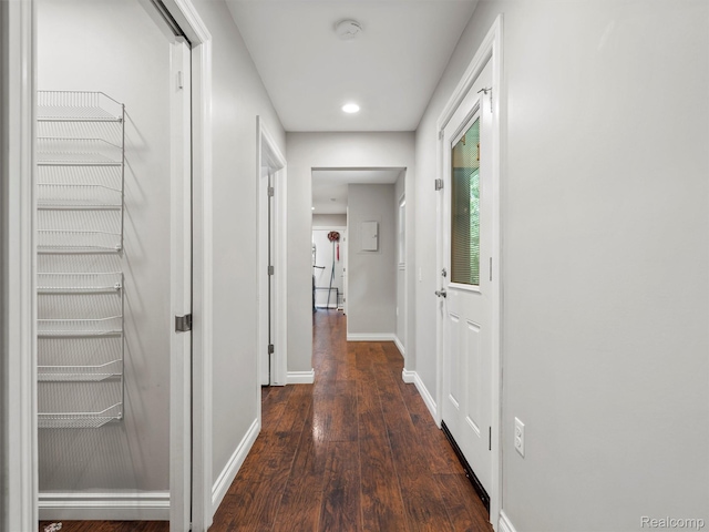 3365 Howland Rd, Almont, MI 48003 - corridor featuring wood finished floors and recessed lighting