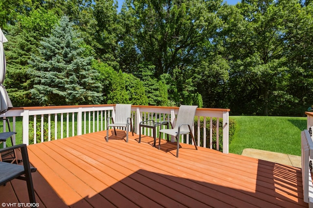 4175 Schmuhl Rd, Coloma, MI 49038 - wooden terrace with a lawn
