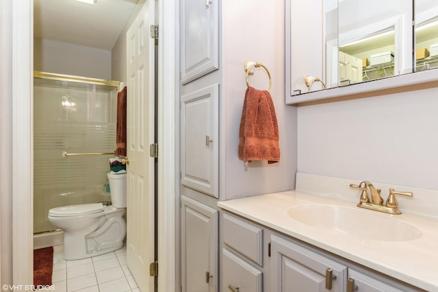4175 Schmuhl Rd, Coloma, MI 49038 - bathroom with tile patterned floors, a shower stall, and vanity