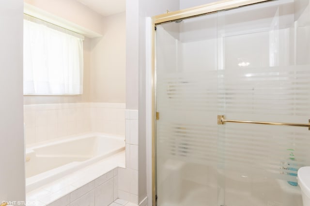 4175 Schmuhl Rd, Coloma, MI 49038 - full bathroom featuring a garden tub and a shower stall