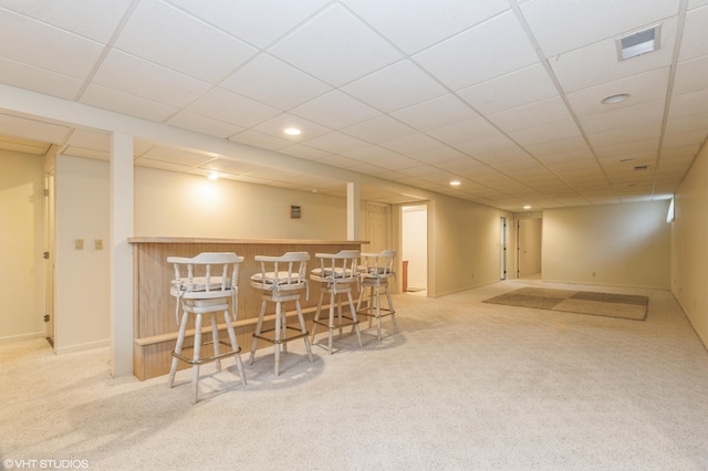 4175 Schmuhl Rd, Coloma, MI 49038 - indoor dry bar featuring carpet floors and recessed lighting