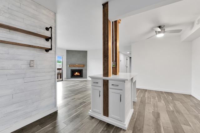 221 Pinewood Cir, Plymouth, MI 48170 - hall with light wood-type flooring and baseboards