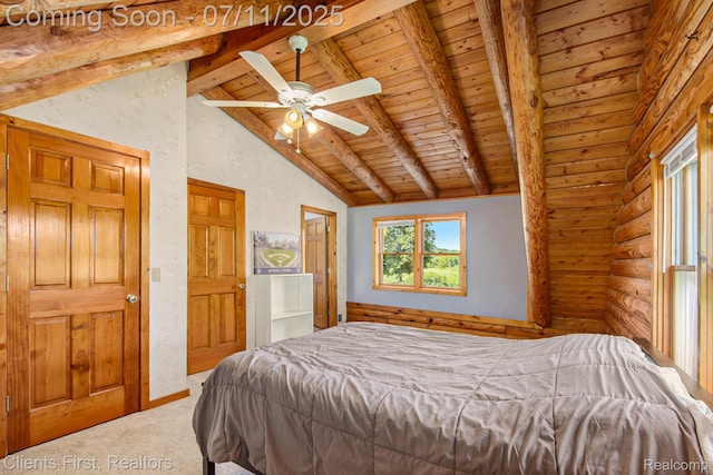 16501 Winters Rd, Grass Lake, MI 49240 - carpeted bedroom with wooden ceiling