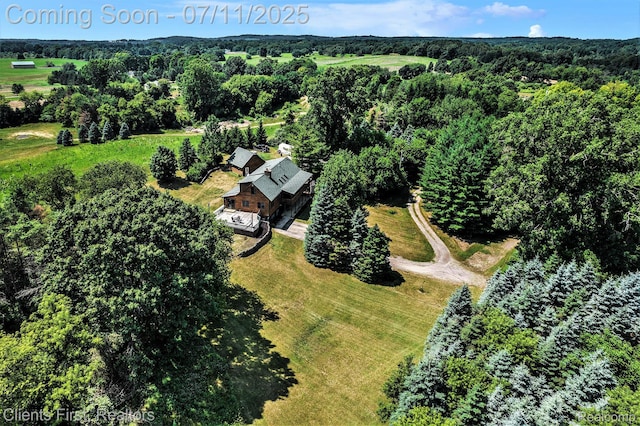 16501 Winters Rd, Grass Lake, MI 49240 - aerial overview of property's location with a heavily wooded area