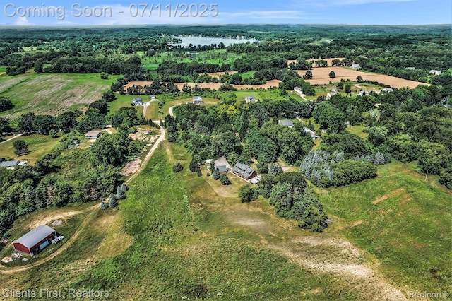 16501 Winters Rd, Grass Lake, MI 49240 - aerial view of property and surrounding area featuring a nearby body of water and a forest