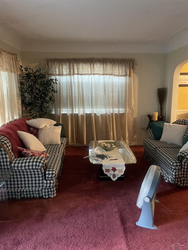 2205 Owen St, Saginaw, MI 48601 - living area featuring carpet and arched walkways