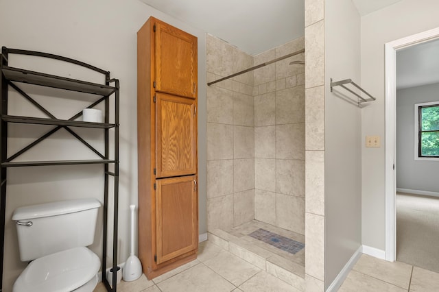 1402 Gracel St, Jackson, MI 49202 - bathroom with tiled shower and tile patterned floors