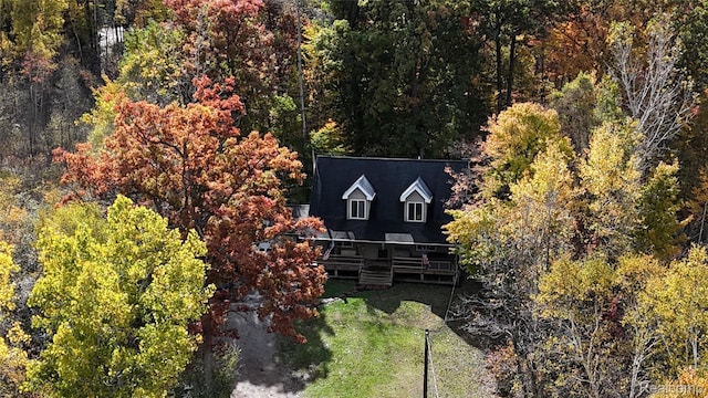 193 Miller Lake Rd, Columbiaville, MI 48421 - aerial view of property and surrounding area with a forest