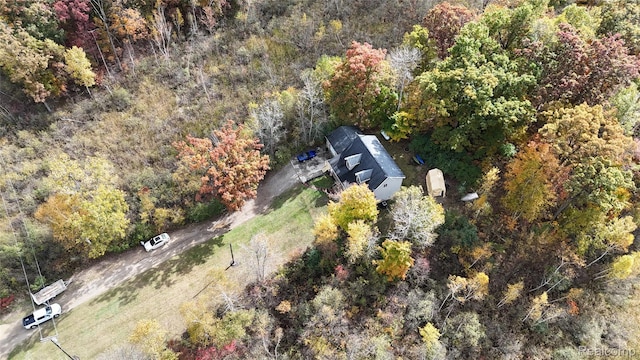193 Miller Lake Rd, Columbiaville, MI 48421 - view from above of property with a forest