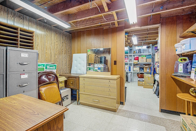 256 Nichols Dr, Saline, MI 48176 - below grade area featuring wood walls