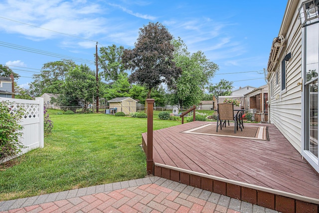 256 Nichols Dr, Saline, MI 48176 - wooden terrace with a fenced backyard
