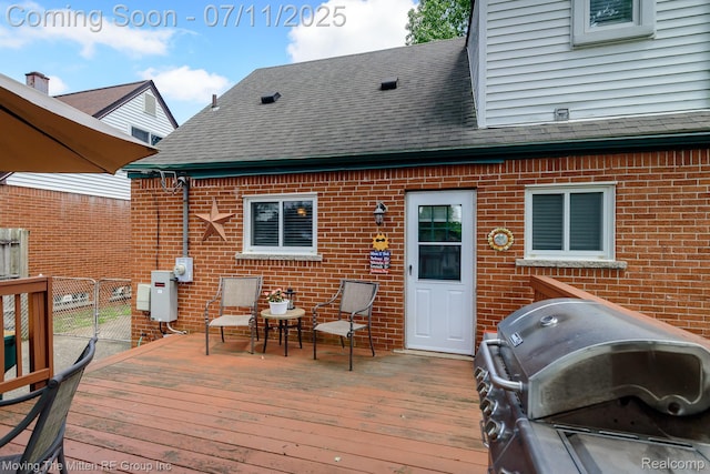13620 Aston St, Romulus, MI 48174 - wooden deck featuring area for grilling