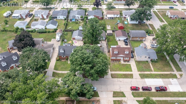 13620 Aston St, Romulus, MI 48174 - aerial view of property and surrounding area with nearby suburban area