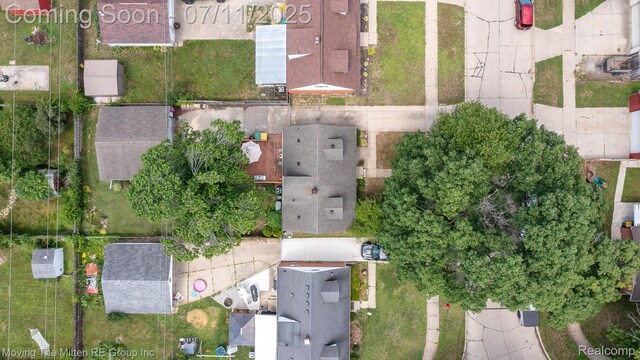 13620 Aston St, Romulus, MI 48174 - aerial view of property and surrounding area