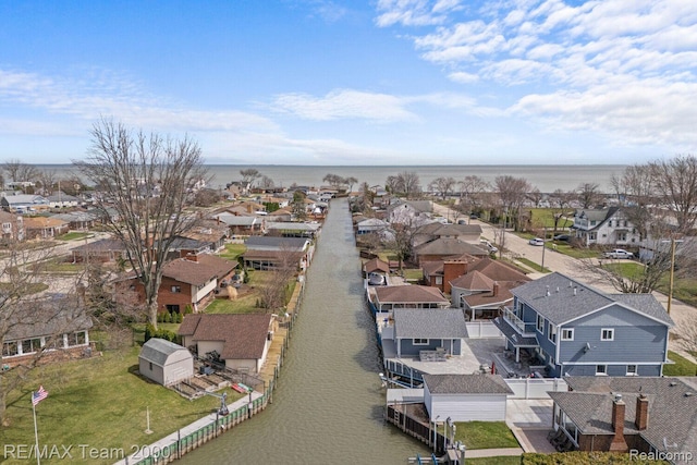 22543 E 11 Mile Rd, Saint Clair Shores, MI 48081 - aerial view of residential area with a nearby body of water