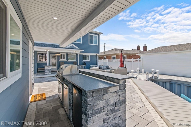 22543 E 11 Mile Rd, Saint Clair Shores, MI 48081 - view of patio / terrace with an outdoor kitchen