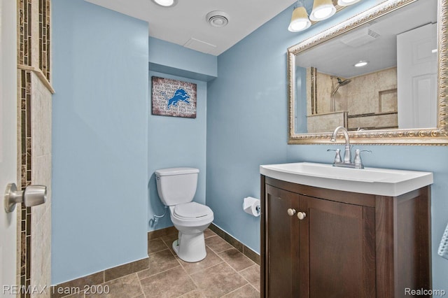 22543 E 11 Mile Rd, Saint Clair Shores, MI 48081 - full bath with vanity and tile patterned floors