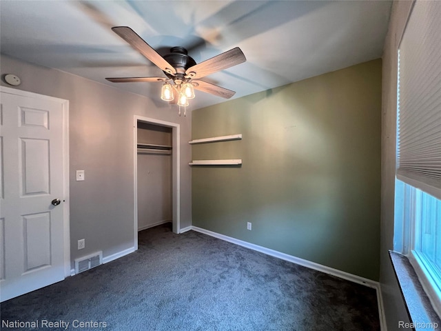 4436 Tulane St, Dearborn Heights, MI 48125 - unfurnished bedroom with carpet, a closet, and ceiling fan