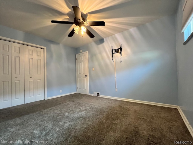 4436 Tulane St, Dearborn Heights, MI 48125 - unfurnished bedroom with carpet, a closet, and ceiling fan