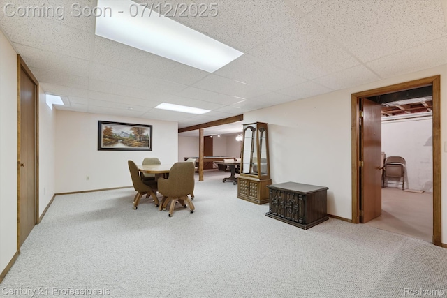17012 Coral Ln, Macomb, MI 48042 - dining area featuring carpet flooring and a paneled ceiling