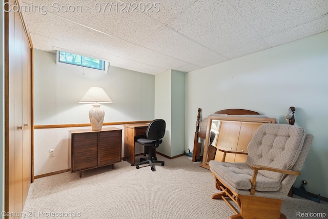 17012 Coral Ln, Macomb, MI 48042 - office area featuring carpet floors and baseboards