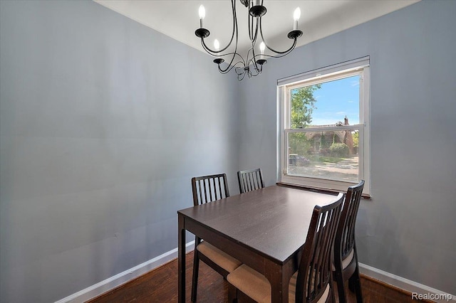 1450 Hampton Rd, Grosse Pointe Woods, MI 48236 - dining space with a chandelier and wood finished floors