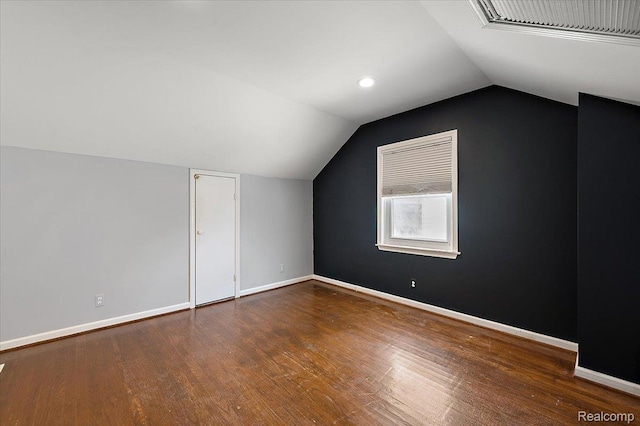 1450 Hampton Rd, Grosse Pointe Woods, MI 48236 - additional living space with wood finished floors and vaulted ceiling