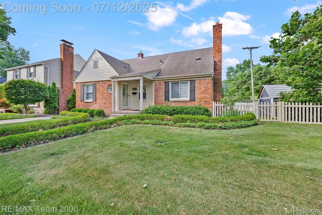 23167 Cromwell St, Canton, MI 48128 - view of front of property featuring brick siding and a chimney
