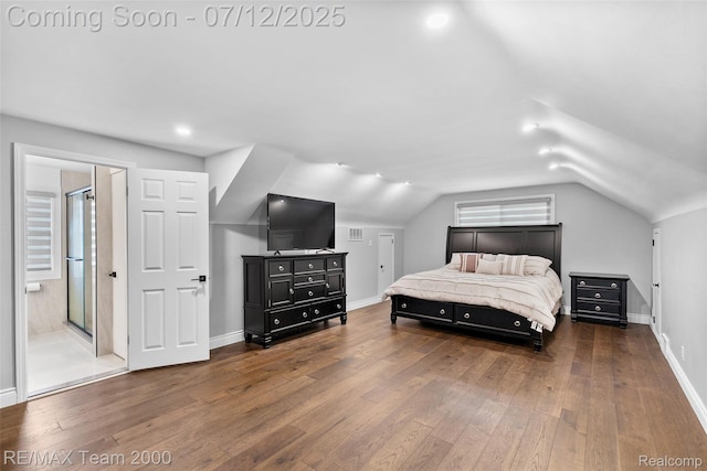 23167 Cromwell St, Canton, MI 48128 - bedroom featuring hardwood / wood-style floors and vaulted ceiling