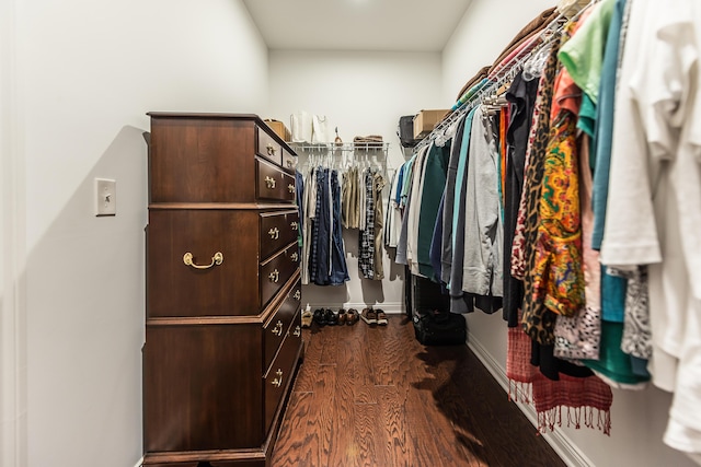 2448 Meadow Hills Dr, Ann Arbor, MI 48108 - walk in closet with dark wood-style floors
