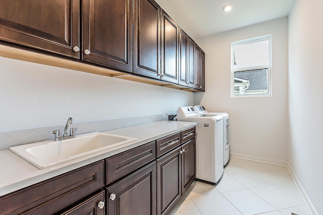 2448 Meadow Hills Dr, Ann Arbor, MI 48108 - laundry room with cabinet space, washer and dryer, and recessed lighting