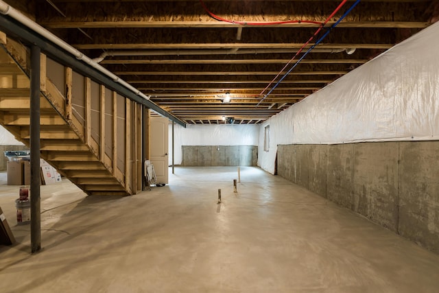 2448 Meadow Hills Dr, Ann Arbor, MI 48108 - unfinished below grade area featuring stairway