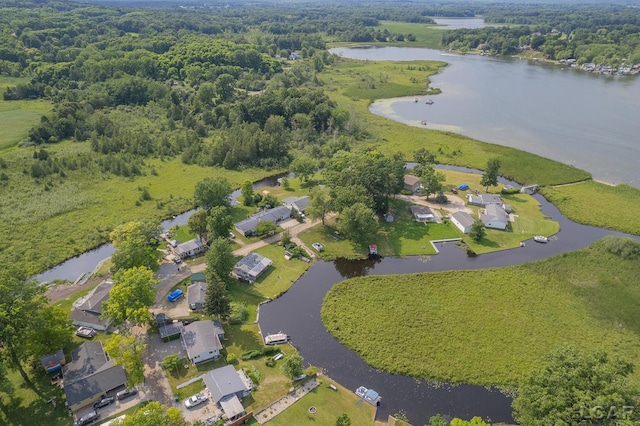 753 Vaniman Island Dr, Brooklyn, MI 49230 - aerial view of property and surrounding area featuring a large body of water and nearby suburban area