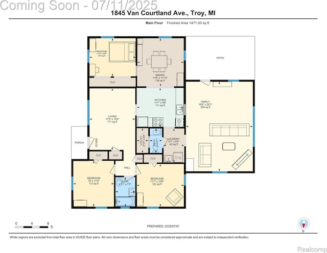 1845 Van Courtland Dr, Troy, MI 48083 - view of room layout