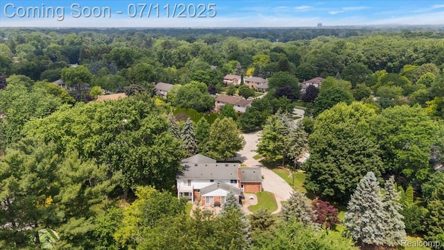 2403 Red Maple Ct, Troy, MI 48098 - drone / aerial view of a heavily wooded area