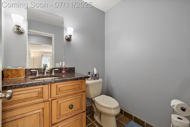 2403 Red Maple Ct, Troy, MI 48098 - half bath with tile patterned floors and vanity