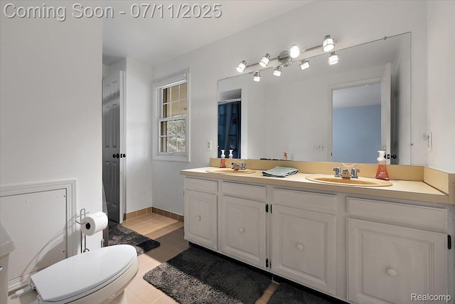 2403 Red Maple Ct, Troy, MI 48098 - full bath featuring double vanity and tile patterned floors