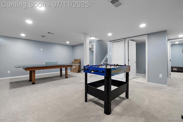 2403 Red Maple Ct, Troy, MI 48098 - playroom with light colored carpet and recessed lighting