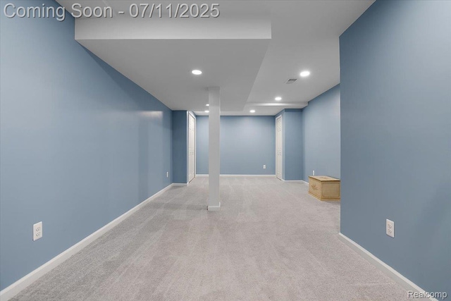 2403 Red Maple Ct, Troy, MI 48098 - finished below grade area featuring recessed lighting and carpet flooring