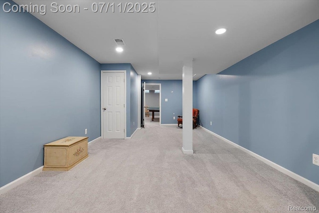2403 Red Maple Ct, Troy, MI 48098 - finished basement with carpet flooring and recessed lighting