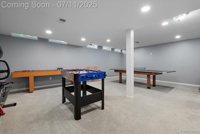 2403 Red Maple Ct, Troy, MI 48098 - playroom featuring carpet floors and recessed lighting