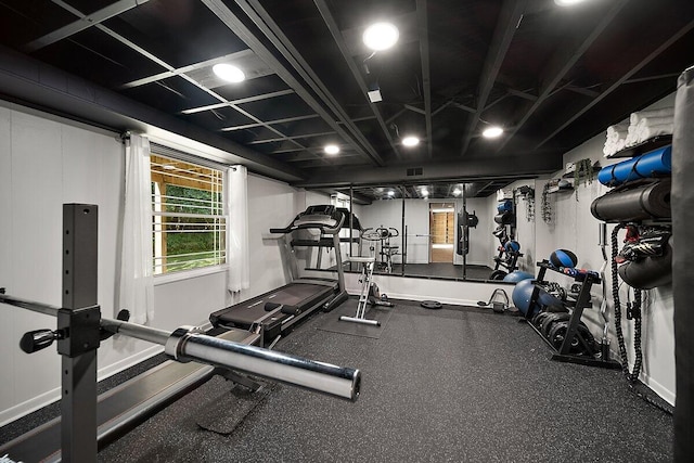 4550 Comanche Dr, Okemos, MI 48864 - gym featuring baseboards