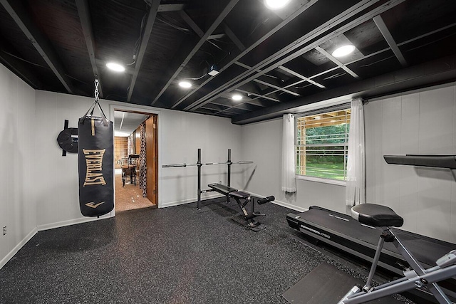 4550 Comanche Dr, Okemos, MI 48864 - exercise area featuring baseboards
